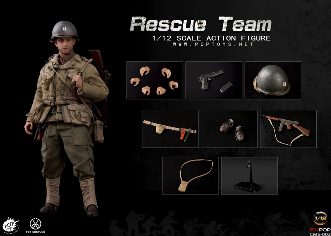 Classic Figure WWII US Rescue Squad Set by POP Toys 1/12