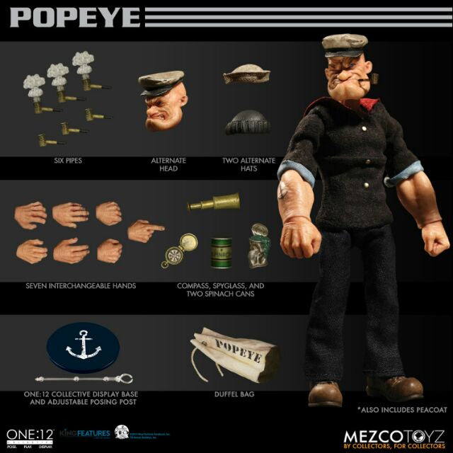MEZCO POPEYE ONE:12 COLLECTIVE ACTION FIGURE