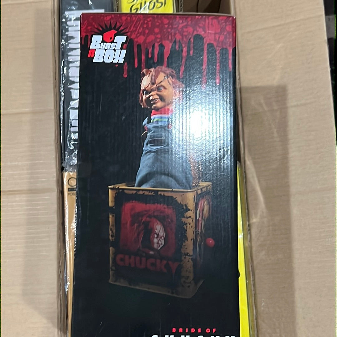 BRIDE OF CHUCKY Chucky Burst-A-Box Mezco (2018) Child's Play Jack-in-the-Box NIB