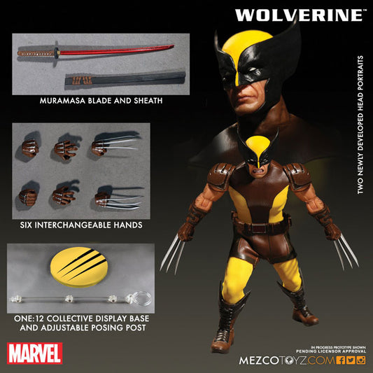 Mezco One: 12 Collective: Marvel Wolverine Action Figure